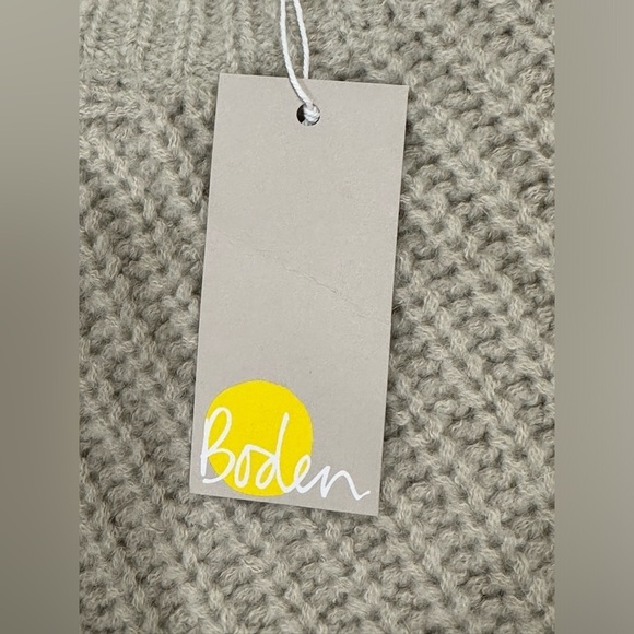 Boden Chunky Knit Sweater Ribbed Wool Alpaca Crewneck Beige Large Quiet Luxury - Picture 9 of 12